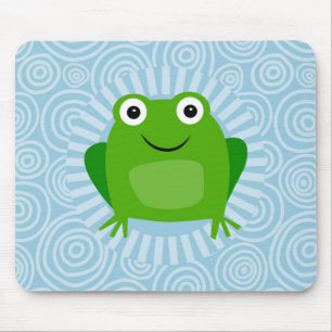 Funny Frog - Niedlich Froggy On Blue Mousepad
