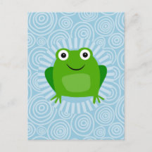 Funny Frog - Niedlich Froggy On Blue