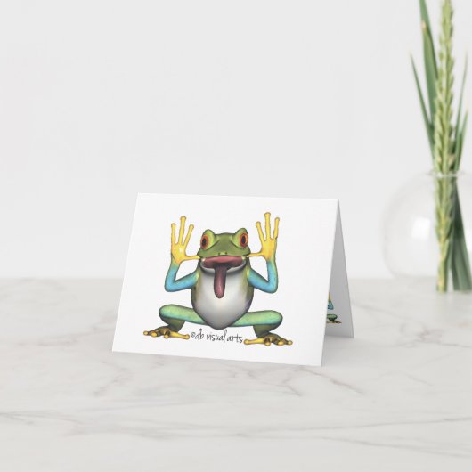 Funny Frog Note Cards Karte (Vorderseite)
