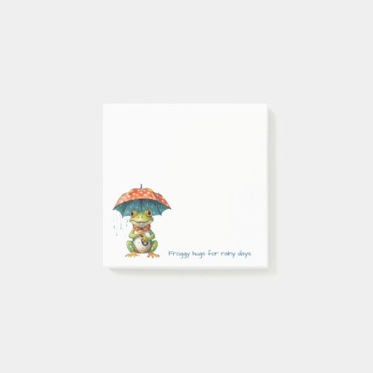 Funny Frog Notes – Rainy Day Joy Post-it Klebezettel (Vorderseite)