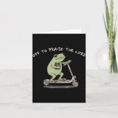 Funny Frog Off To Praise The Lord Christian Scoote Karte (Vorderseite)