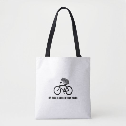 Funny Frog on Bike T-Shirt | Cool Cycling Animal Tasche (Vorderseite)