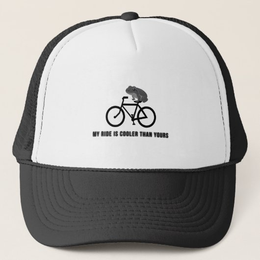 Funny Frog on Bike T-Shirt | Cool Cycling Animal Truckerkappe (Vorderseite)