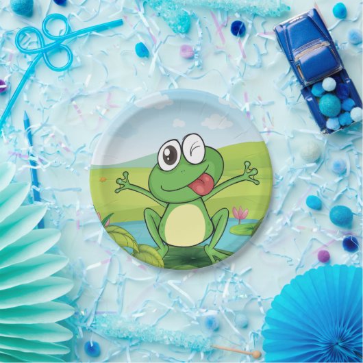 Funny Frog Pappteller (Party)