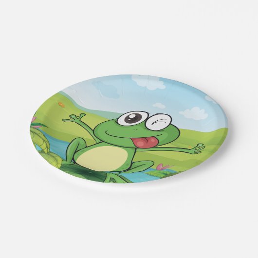 Funny Frog Pappteller (Schrägansicht)