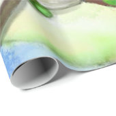 Funny Frog Paraglider Wrapping Paper Geschenkpapier (Rolleneckpunkt)