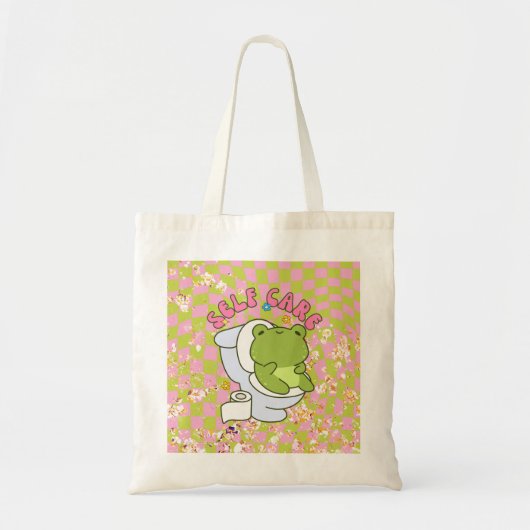 Funny Frog Pink Green stocking Tragetasche (Vorne)