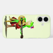 Funny Frog Playing Gitarre iPhone Case (Rückseite (Horizontal))