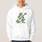 Funny Frog Playing Guitar Hoodie (Vorderseite)