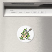 Funny Frog Playing Guitar Magnet (In Situ (Geschirrspüler))