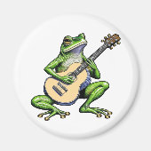 Funny Frog Playing Guitar Magnet (Vorne)
