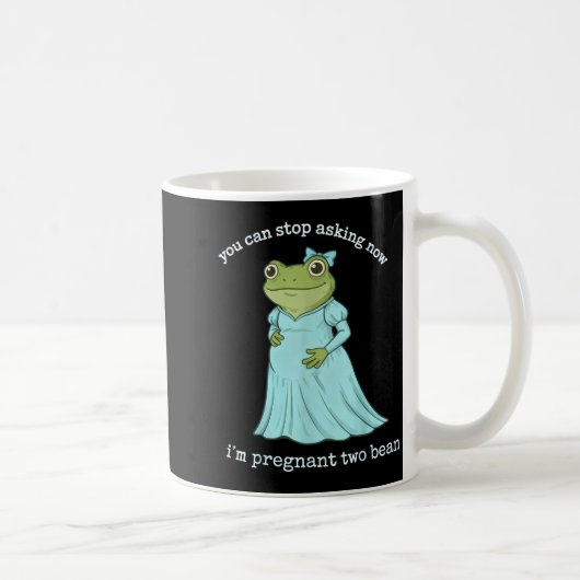 Funny Frog Pregnancy Announcement Medieval Pregnan Kaffeetasse (Rechts)