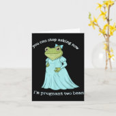 Funny Frog Pregnancy Announcement Medieval Pregnan Karte (Gelbe Blume)
