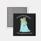 Funny Frog Pregnancy Announcement Medieval Pregnan Magnet (Vorderseite/Rückseite)