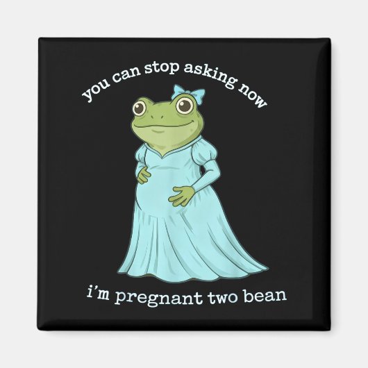 Funny Frog Pregnancy Announcement Medieval Pregnan Magnet (Vorne)