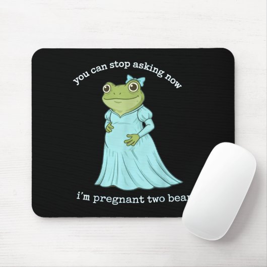 Funny Frog Pregnancy Announcement Medieval Pregnan Mousepad (Mit Mouse)
