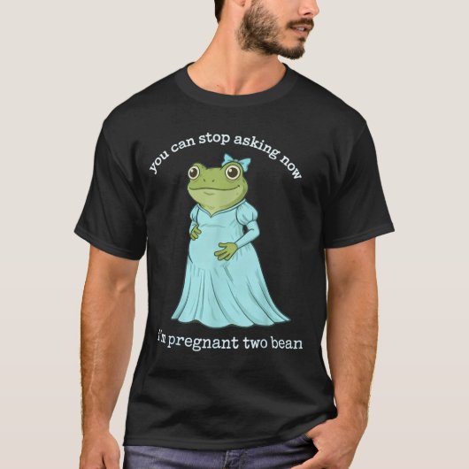 Funny Frog Pregnancy Announcement Medieval Pregnan T-Shirt (Vorderseite)