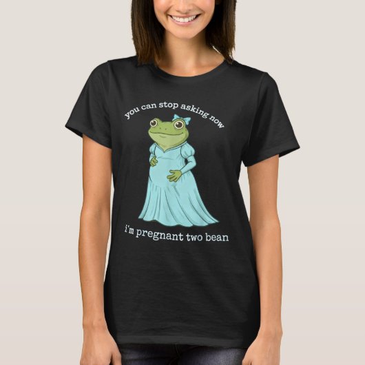 Funny Frog Pregnancy Announcement Medieval Pregnan T-Shirt (Vorderseite)