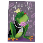 Funny Frog Prince Geschenkbeutel Beutel Kiss mit b Mittlere Geschenktüte (Rückseite)