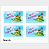 Funny Frog Prince - Hello Beautiful Sticker (Blatt)