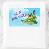 Funny Frog Prince - Hello Beautiful Sticker (Tasche)