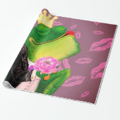 Funny Frog Prince Wrapping Paper Geschenkpapier (Ungerollt)