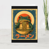 Funny Frog Ramen Kawaii Retro Japanese Rising Sun  Karte (Vorderseite)