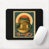 Funny Frog Ramen Kawaii Retro Japanese Rising Sun Mousepad (Mit Mouse)