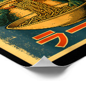 Funny Frog Ramen Kawaii Retro Japanese Rising Sun  Poster (Ecke)