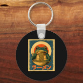 Funny Frog Ramen Kawaii Retro Japanese Rising Sun Schlüsselanhänger (Vorderseite)