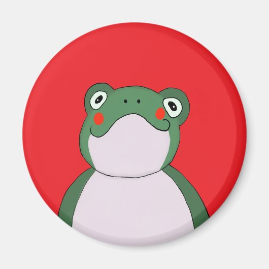 Funny Frog Red Magnet (Vorne)