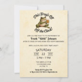 Funny Frog Retirement Beer Party Einladung (Vorderseite)