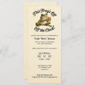 Funny Frog Retirement Beer Party Einladung (Vorne/Hinten)