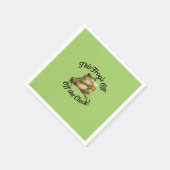 Funny Frog Retirement Party Green Design Serviette (Ecke)