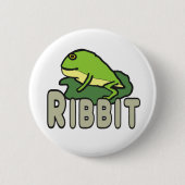 Funny Frog Ribbit Button (Vorderseite)