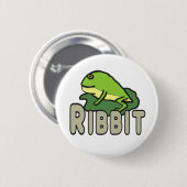 Funny Frog Ribbit Button (Vorne & Hinten)