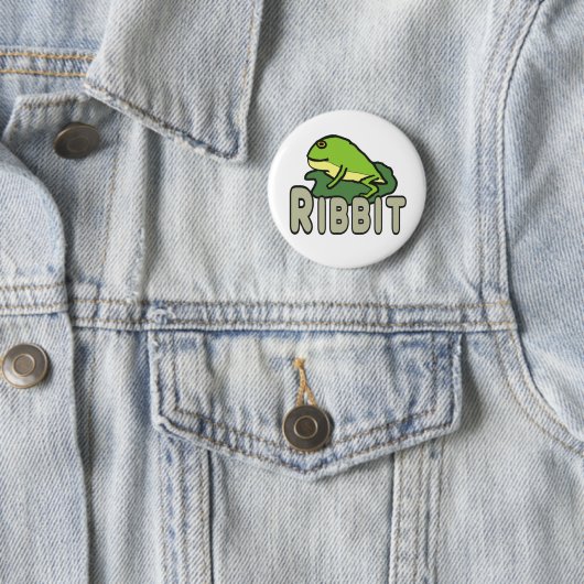 Funny Frog Ribbit Button (Beispiel)