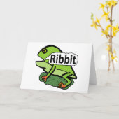 Funny Frog Ribbit Karte (Gelbe Blume)