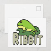 Funny Frog Ribbit Postkarte (Vorne/Hinten)