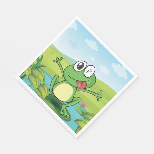 Funny Frog Serviette (Ecke)