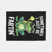 Funny Frog - Sometimes I Just Be Fartin'  Fleecedecke (Vorderseite (Horizontal))