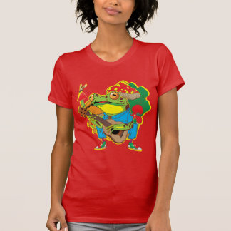 Funny Frog spielt Banjo auf Pilzen T-Shirt