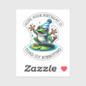 Funny Frog Themed Birthday Aufkleber (Blatt)