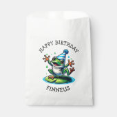 Funny Frog Themed Birthday Boy Geschenktütchen (Vorderseite)