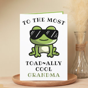 Funny Frog Toad Cool Großmutter Happy Birthday Dankeskarte