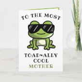 Funny Frog Toad Coole Mutter glücklich Geburtstag Dankeskarte (Vorderseite)