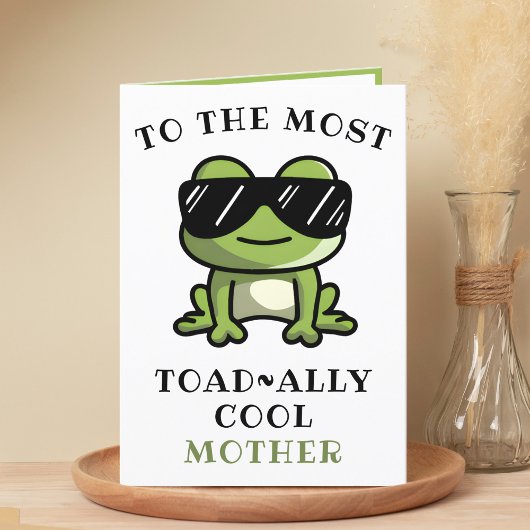 Funny Frog Toad Coole Mutter glücklich Geburtstag Dankeskarte