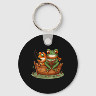 Funny Frog Toad Fishing Vintages Clic Book Toad Lo Schlüsselanhänger