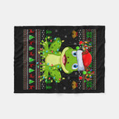 Funny Frog Ugly Christmas Sweaters Holiday Santa C Fleecedecke (Vorderseite (Horizontal))