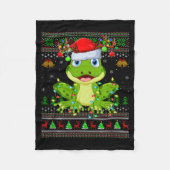 Funny Frog Ugly Christmas Sweaters Holiday Santa C Fleecedecke (Vorderseite)